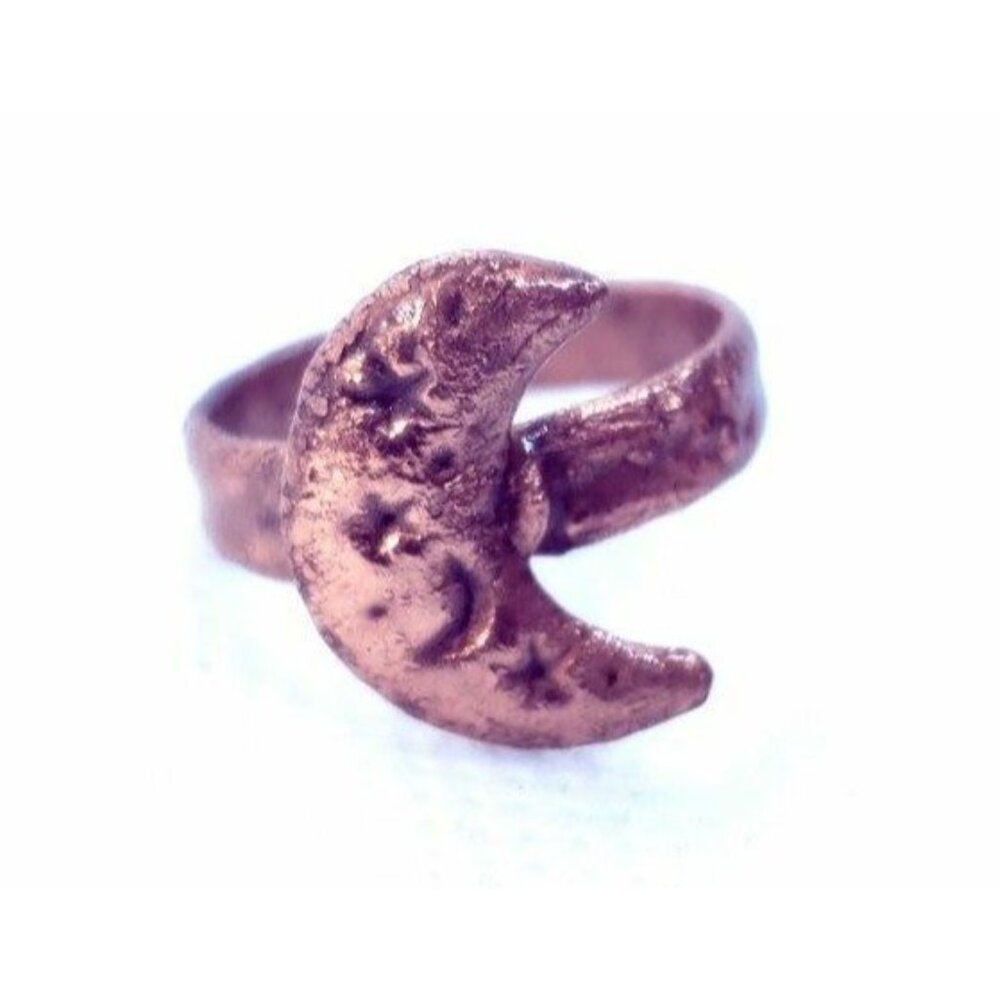 Copper moon ring size 6 - Picture 4 of 12